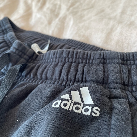 Adidas classic three stripe black and white sweat pants - Picture 2 of 3